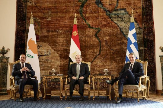 xristodoulidis - al sisi - kyriakos